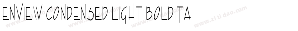 Enview Condensed Light BoldItalic字体转换